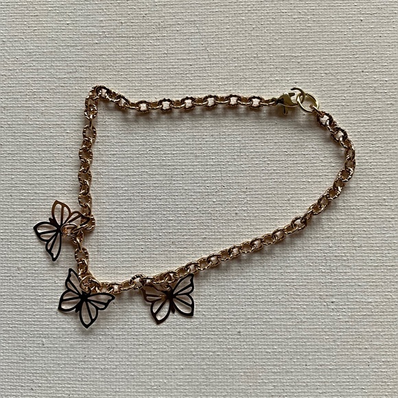 SALE Butterfly Anklet. Dainty Ladies Anklet. One of a Kind. Bundle & Save - Picture 3 of 5